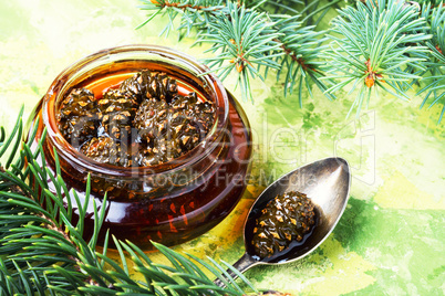 Jam from pine cones