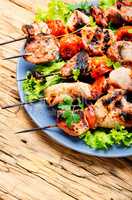 Grilled meat skewers, shish kebab