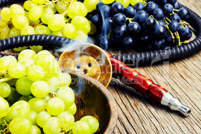 Modern shisha with grapes