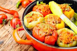 Stuffed pepper with meat