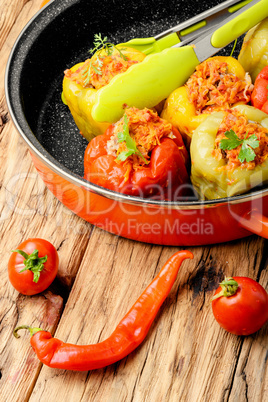 Stuffed pepper with meat