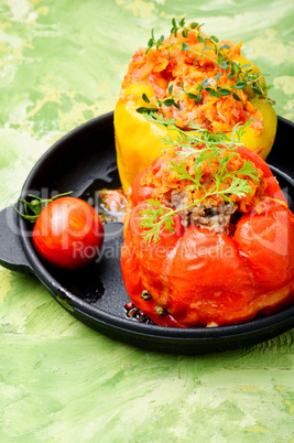 Stuffed pepper with meat