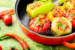 Stuffed pepper with meat