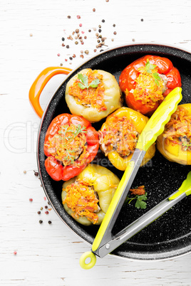 Stuffed pepper with meat