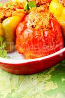 Stuffed pepper with meat