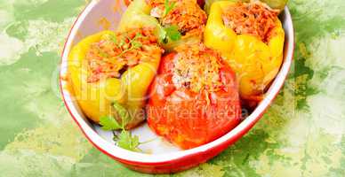 Stuffed pepper with meat