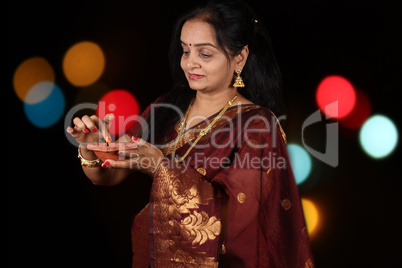 Busy Diwali Woman