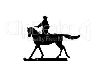 silhouette of horseman