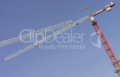 Crane Tower on Sky Background