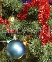 many of toys on green christmas fir