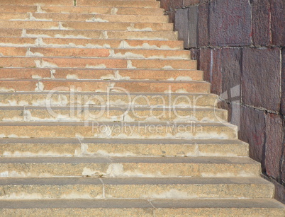 marble stairs on quay