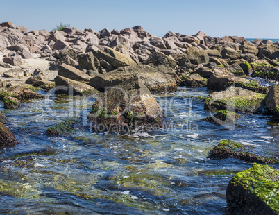 view of the sea with rocks