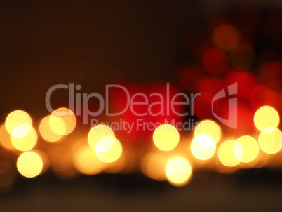 Blurred golden Christmas lights