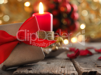 Advent candle, Christmas concept background