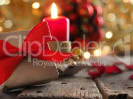 Advent candle, Christmas concept background