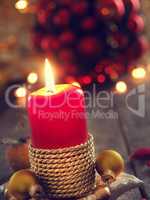 Advent candle, Christmas concept background