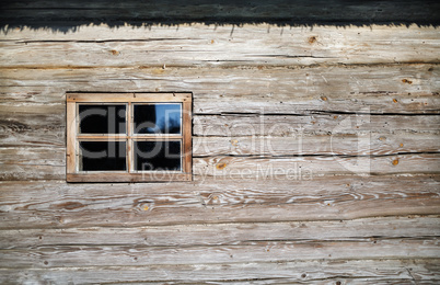 Window, wooden wall