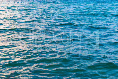 Surface texture of the Aegean sea. Small sea waves
