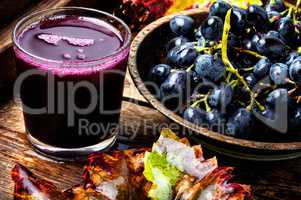 Grape drink in a glass