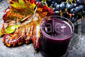 Grape drink in a glass