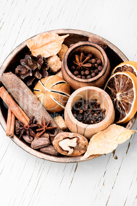 Ingredients for mulled wine