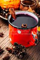 Seasonal warming drink mulled wine