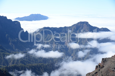 Pico de Bejenado und Cumbre vom Roque de los Muchachos, La Palma