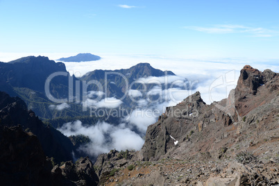 Pico de Bejenado und Cumbre vom Roque de los Muchachos, La Palma