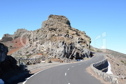 Straße am Roque de Los Muchachos, La Palma