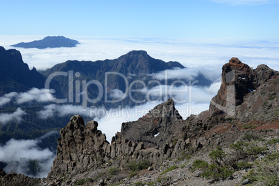 Pico de Bejenado und Cumbre vom Roque de los Muchachos, La Palma