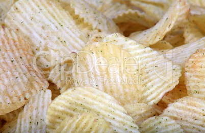 many of potato chips horizontal  texture