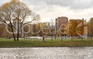 autumn in city park