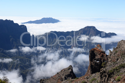 Pico de Bejenado und Cumbre vom Roque de los Muchachos, La Palma