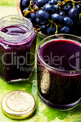 Grape drink in a glass