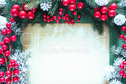 Christmas Decoration, Fir Tree Branch, Copy Space