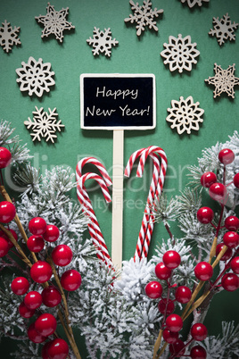 Retro Black Christmas Sign,Lights, Text Happy New Year