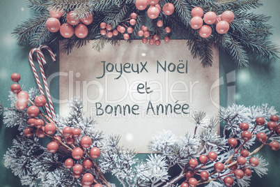 Christmas Garland, Bonne Annee Means Happy New Year