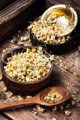 Dried chamomile buttons