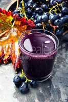 Grape drink in a glass