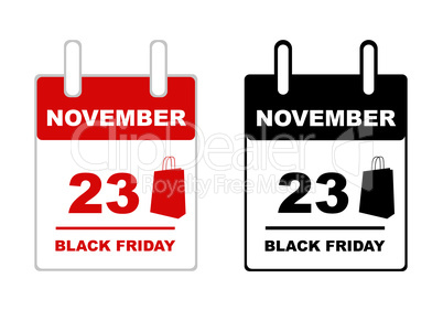 2018 Black Friday calendar