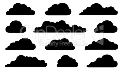 Set of different clouds