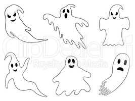 Set of different ghosts