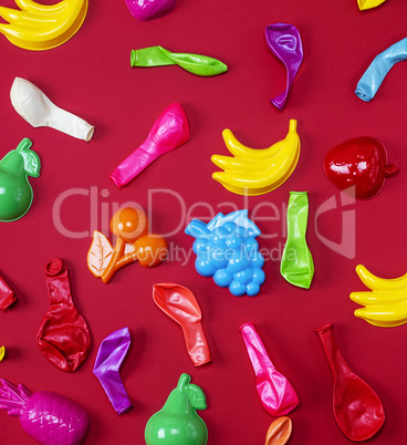 abstract background with childrens plastic toys