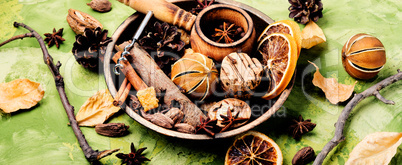 Ingredients for mulled wine