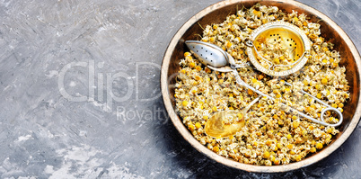 Dried chamomile buttons