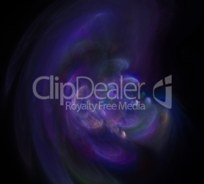 image of one Digital Fractal on Black Color