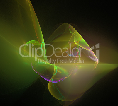 image of one Digital Fractal on Black Color