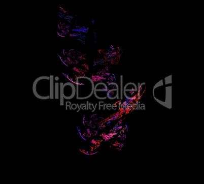 image of one Digital Fractal on Black Color image of one Digital Fractal on Black Color