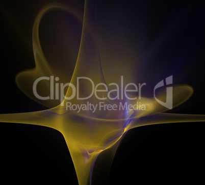 image of one Digital Fractal on Black Color