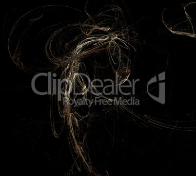 image of one Digital Fractal on Black Color